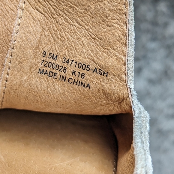 Frye Gwen Pickstitch Suede Slide Mule Ash Women's 9.5 - Picture 11 of 12